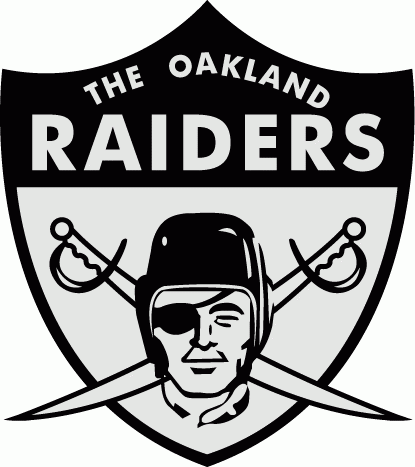 Oakland Raiders 1963 Primary Logo t shirt iron on transfers...